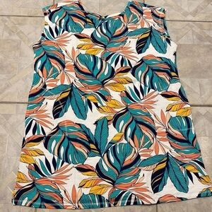 Y womens Talbots sleeveless floral stretch plus size dress size 3XLp. NWT